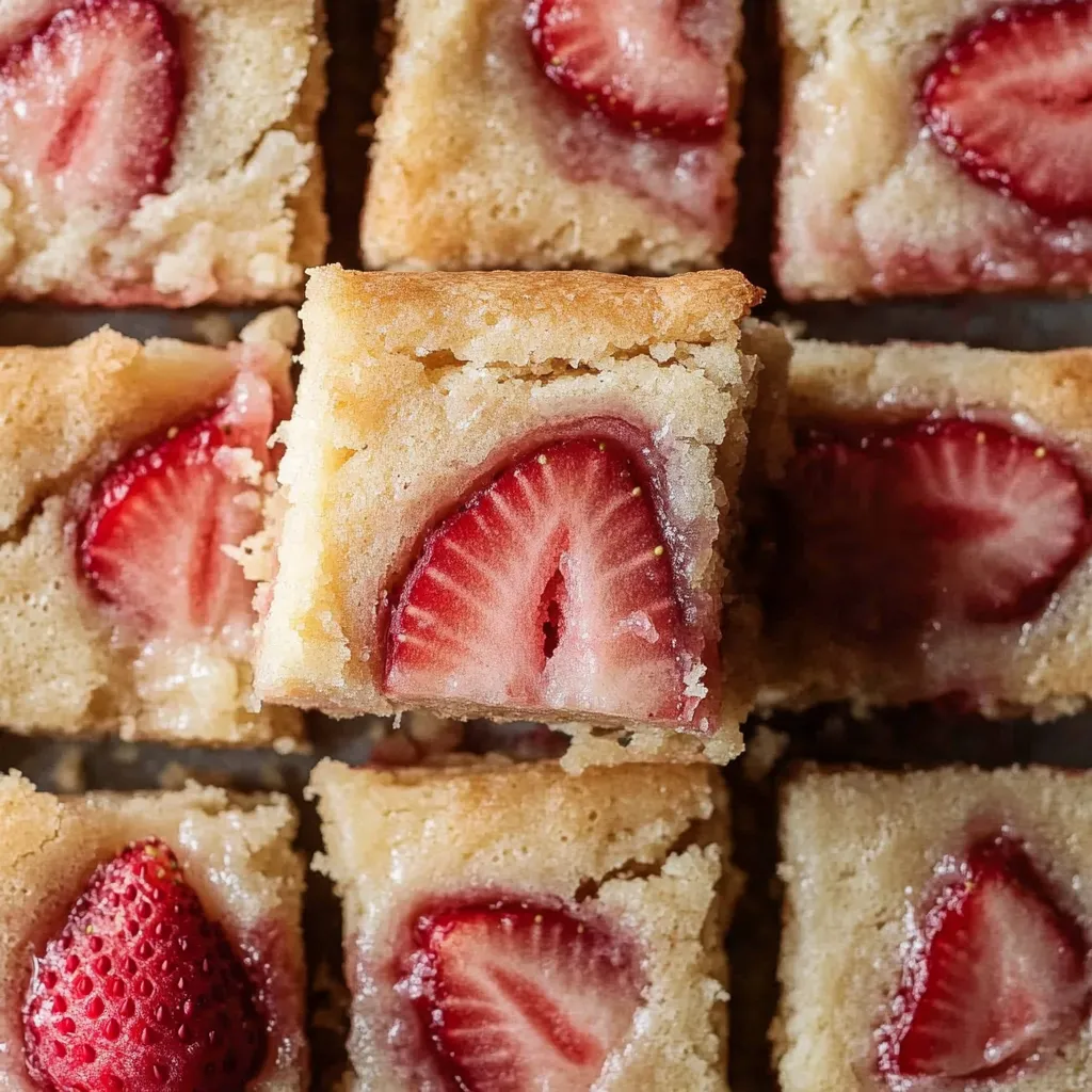 Strawberry Lemon Blondies